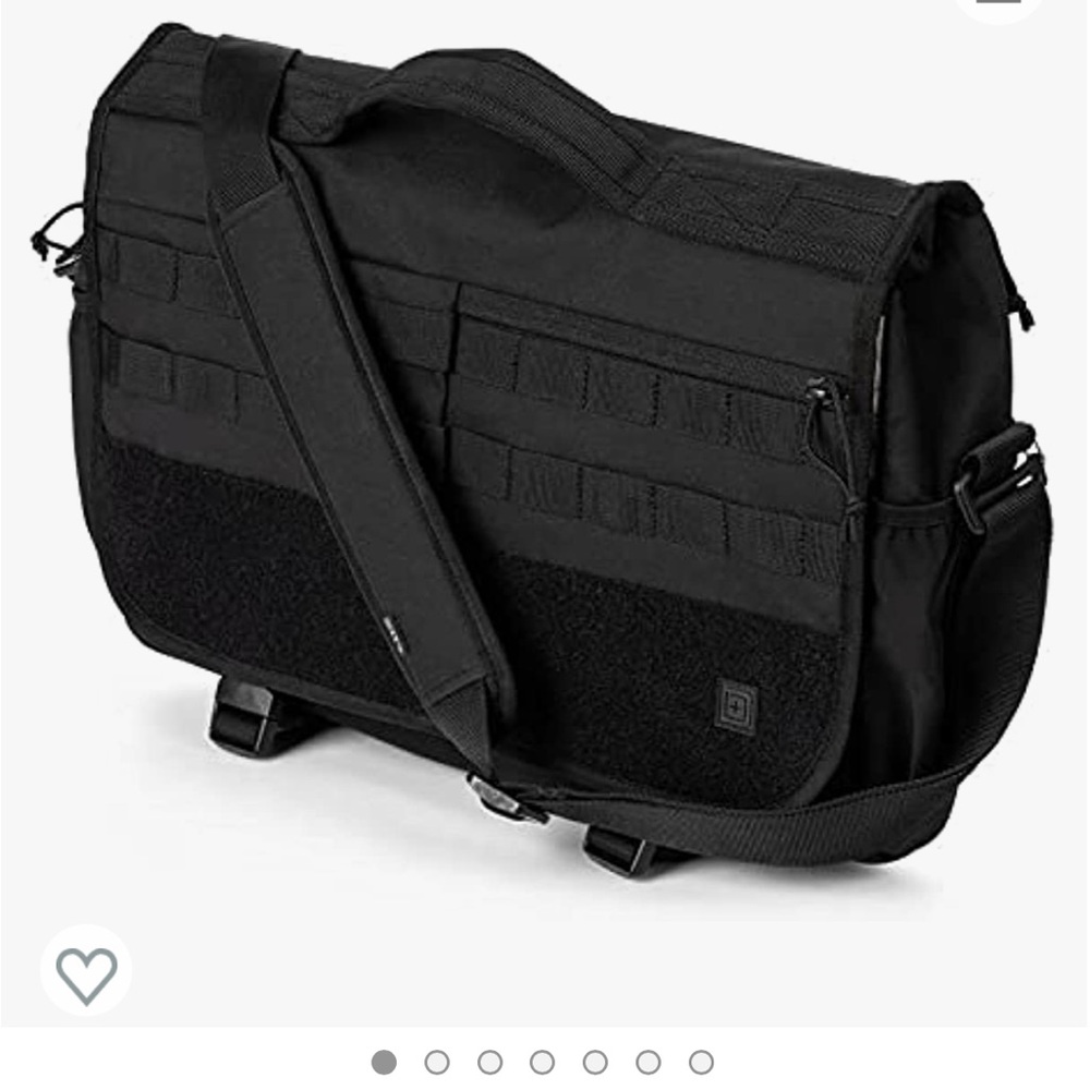 5.11 tactical overwatch messenger packs a padded 15’ laptop.  New
